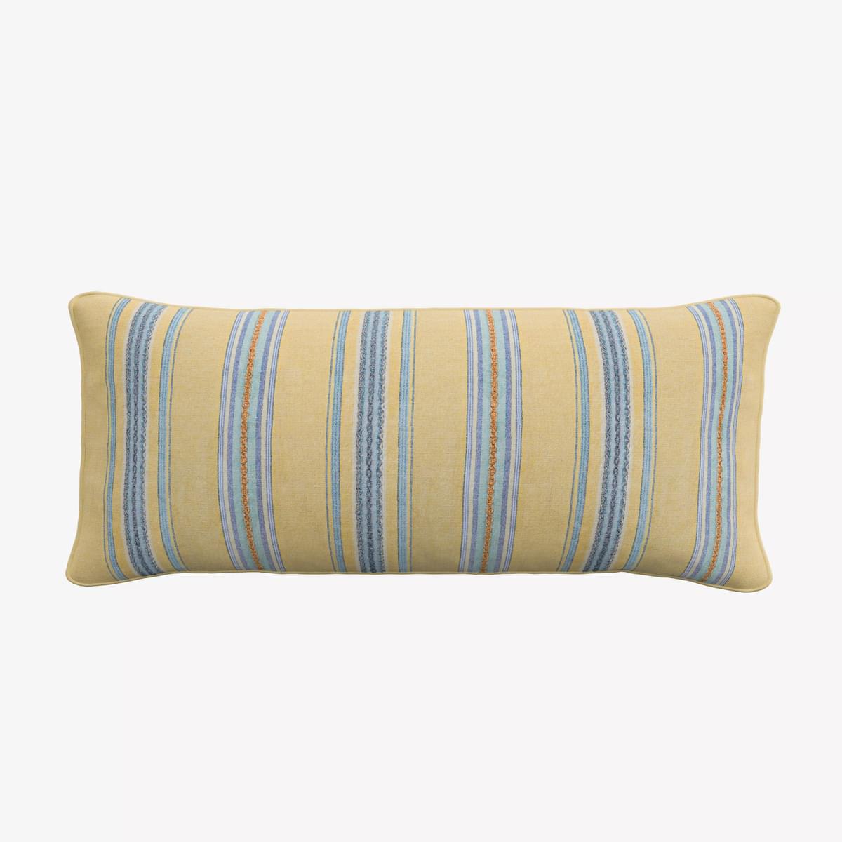 Enys Garden Cushion By Sanderson In Indigo Ochre Yellow